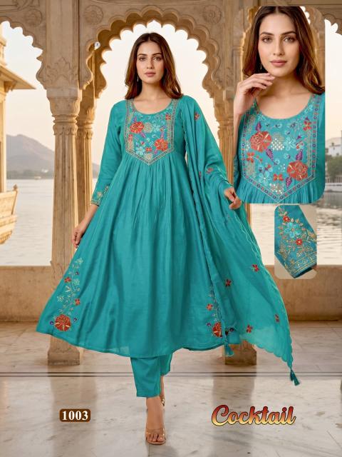 Desi kudi cocktail anarkali 3pcs wholesale ladies kurti in ludhiana